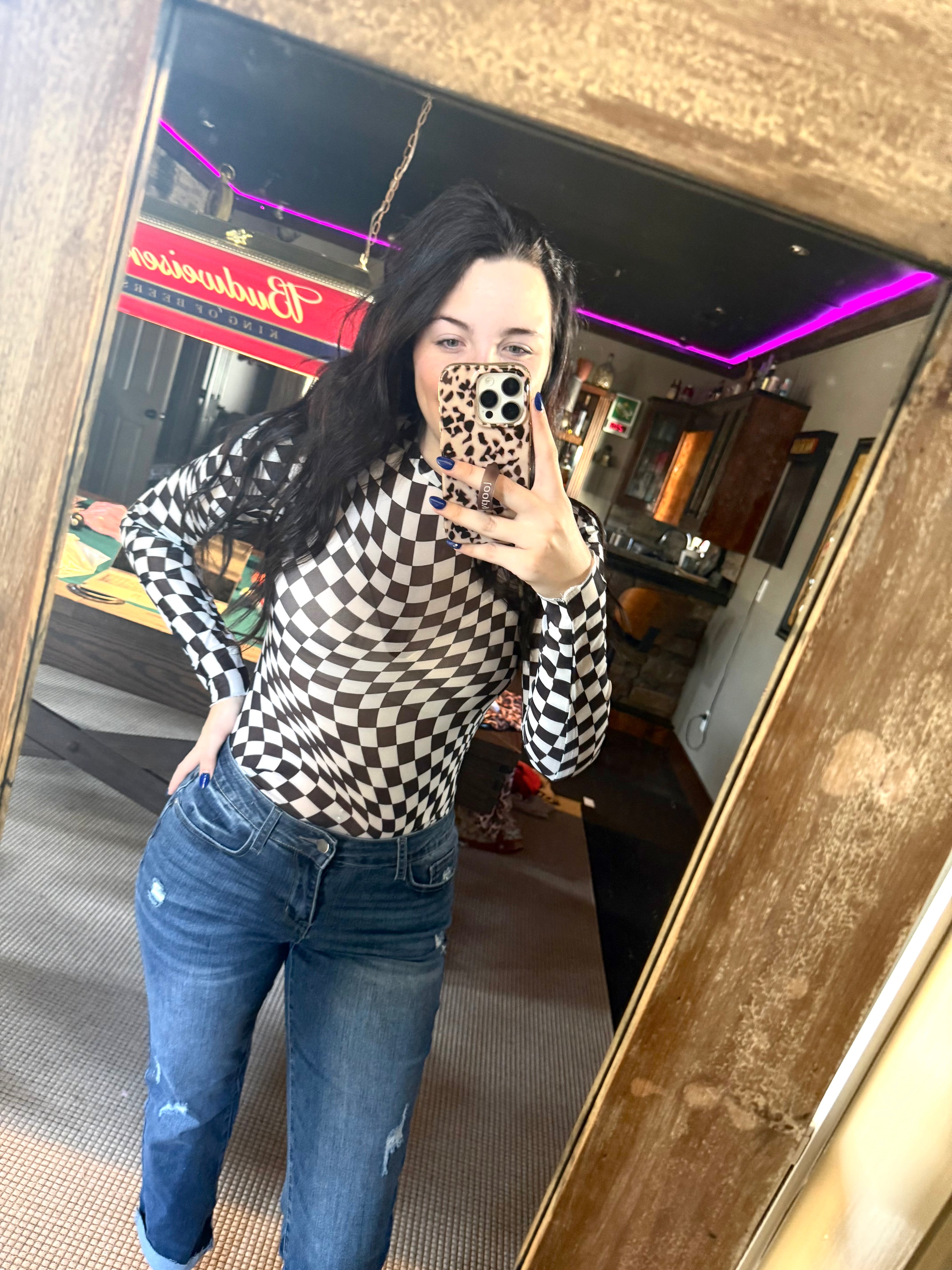 Checker Print Undershirt