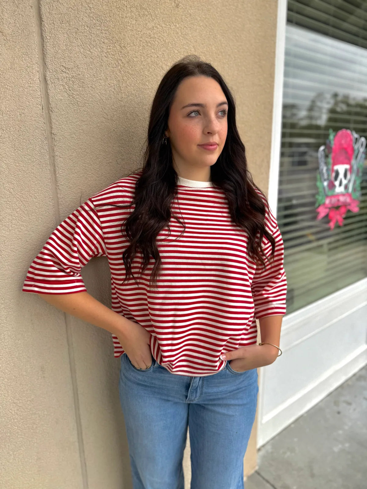 Red stripe shirt