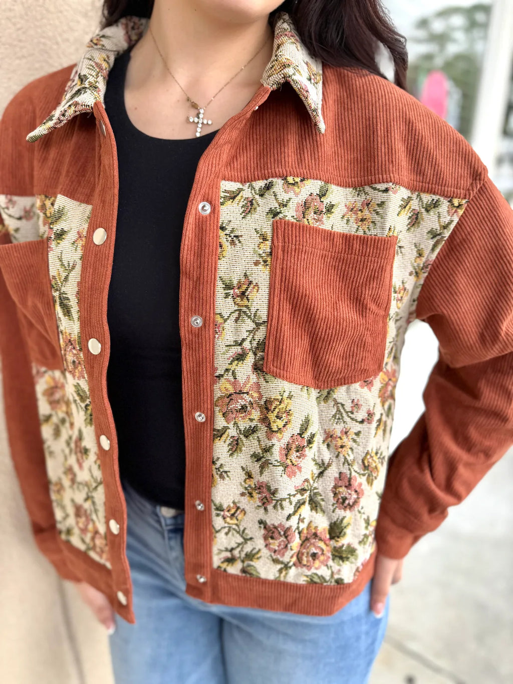 Floral Button Jacket