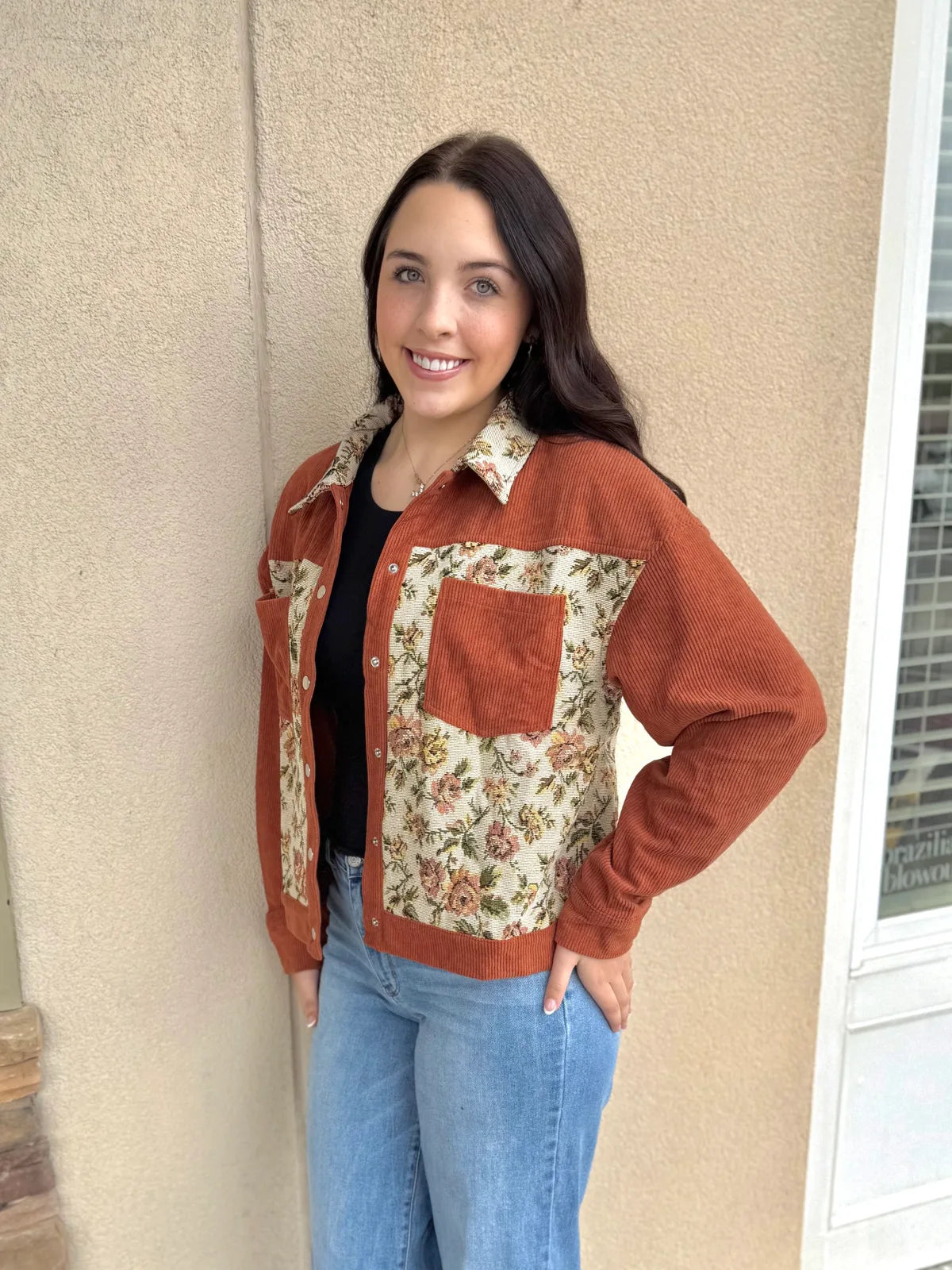 Floral Button Jacket